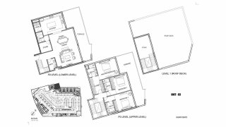 Apartment floor plan, 3 bedrooms in GOLF GREENS No. 11010